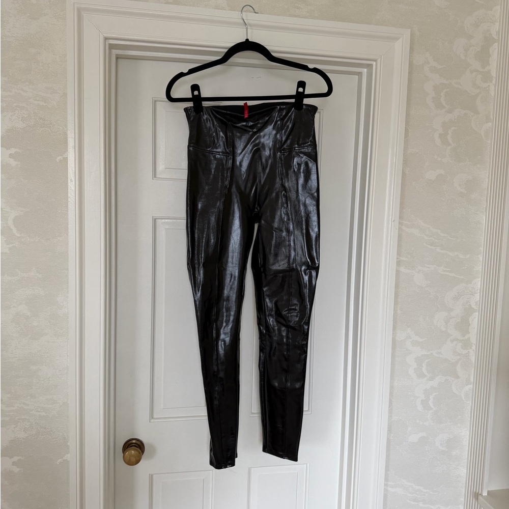 SPANX Black Glossy Leggings